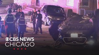 2 kids hurt after Lake County Indiana sheriff's police chase ends in Chicago crash