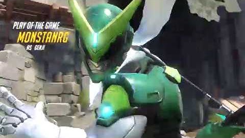 [ PC ] Overwatch Team Deathmatch Eichenwalde Genji Play of the Game Triple Kill Feed
