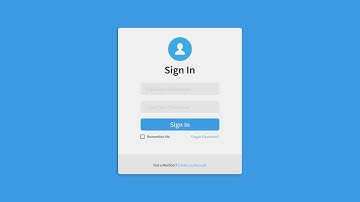 002 | How to Create Simple Login Form Blue Color UI Design - Gravit Designer to HTML & CSS
