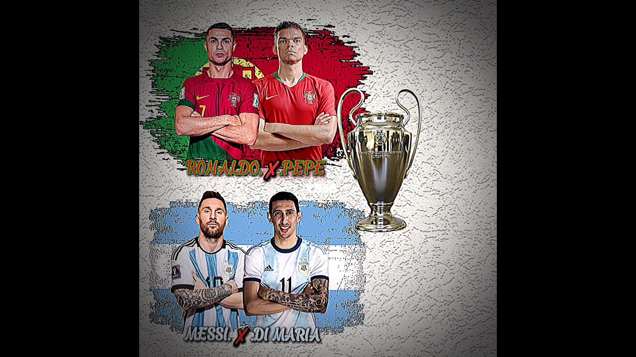 Ronaldo X Pepe VS Messi X Di Maria #football #shorts #trophy