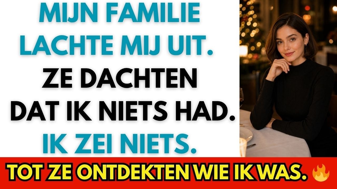 Mijn moeder hief haar wijnglas midden in de kerst en zei tegen de hele familie: "We schamen ons voor je." Iedereen lachte, behalve ik. Jarenlang had ik haar kritiek geslikt, haar vernederingen,...