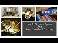 Kitchen Storage Ideas - How To Organize Spices & Keep Them Fresh For Long