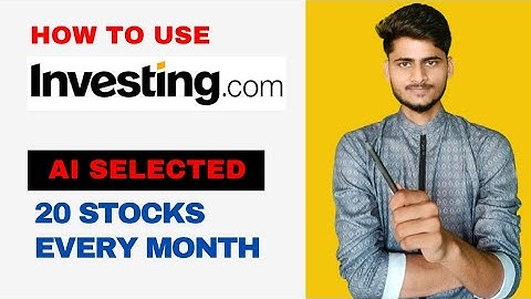 How to Use Investing.com Pro | Al selected Stocks | Gagan Yadav Official