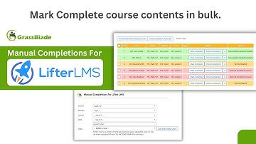 Manual Completion for LifterLMS | Tutorial | GrassBlade