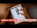 How to design shiva tattoo sleeve  process tutorial  procreate ipad  na tattoo studio