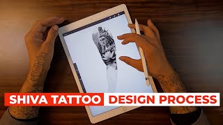 HOW TO DESIGN SHIVA TATTOO SLEEVE | PROCESS TUTORIAL | PROCREATE IPAD | N.A TATTOO STUDIO screenshot 4