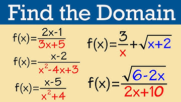 How to find the domain of a function (5 basic examples, rational functions & square root functions)