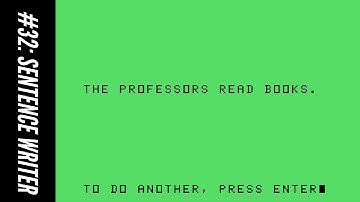 #32: Sentence Writer (101 Programming Tips & Tricks for the TI-99/4A Home Computer)