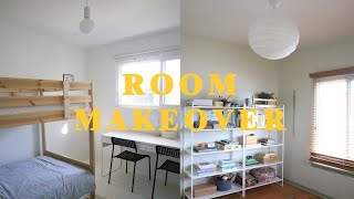 ROOM MAKEOVER/ CLOSET ORGANIZATION/ SUSTAINABLE DIY TIPS roommakeover organize asmr interior