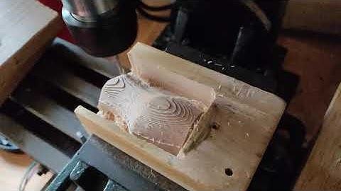 SIEG x2 (X9521) mini mill 3d printed belt driven conversion, cutting test