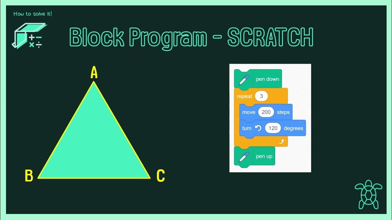 How to draw an equilateral triangle by coding (SCRATCH & Python) - YouTube
