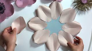 Large MAGNOLIA paper flower FREE video tutorial_how to make a large paper flower-DIY paper flower