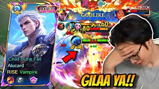REAKSI DAGGY LIAT DAMAGE ALUCARDKU TEMBUS TURRET! 😱 MLBB