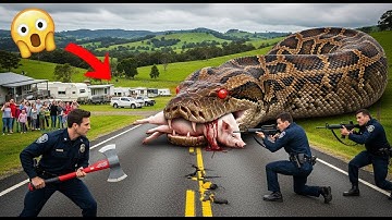 Courageous Rescue Team Fights Giant Python to Save Innocent Pig 🐍