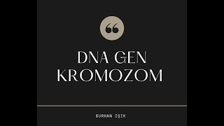 Kromozom , Dna ,Gen , Nükleotid