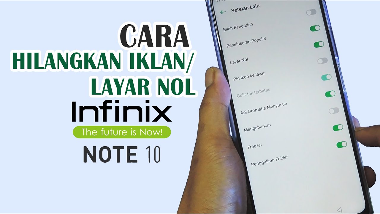 Cara Menghilangkan Iklan/Layar Nol di HP Infinix Note 10 