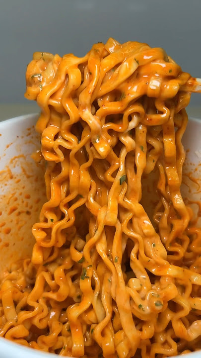 carbonara buldak ramen with Philadelphia cream cheese #asmr #koreanfood