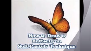 Art Drawing Free Lesson -  How to Draw a Butterfly in Soft Pastels Technique screenshot 5