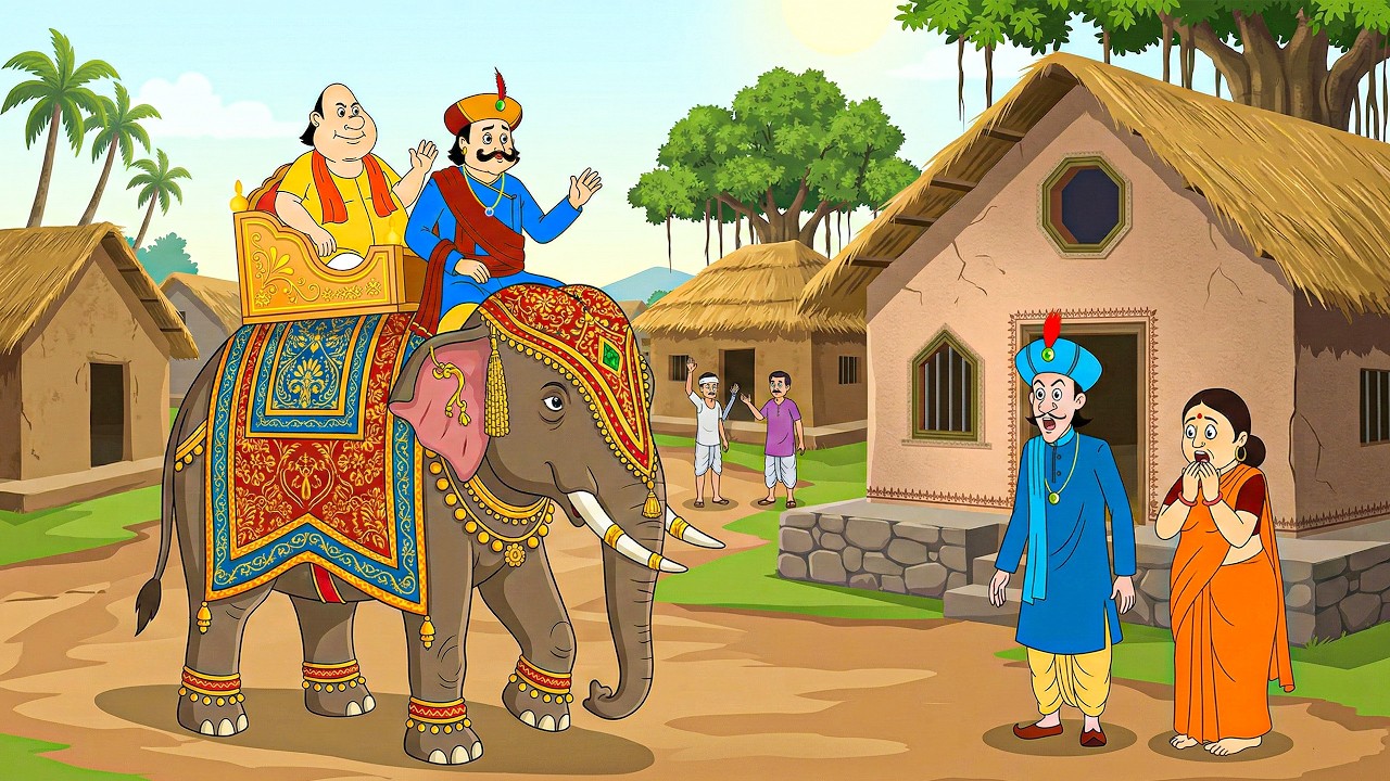 রাজা এবং গোপাল ভাণ্ড একটি হাতিতে চড়ে গ্রামে এসে পৌঁছালেন - সবাই অবাক হয়ে গেল!| Gopal Bhar | New