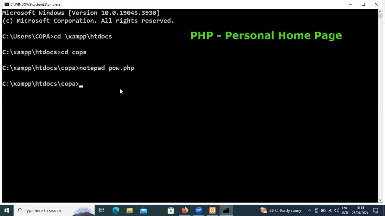 Practical on creating PHP (Personal Home Page) server side script and ...