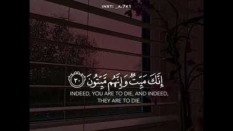 إنك ميت وإنهم ميتون ||ماهر المعيقلي سورة الزمر||حالات واتس اب قصيره