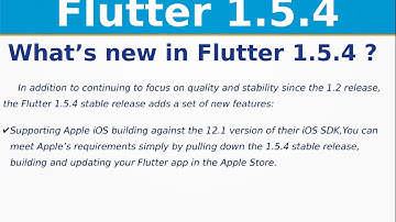 Flutter 1.5.4 Release Updates | Breaking Changes | iOS |  Web | Google I/O 2019