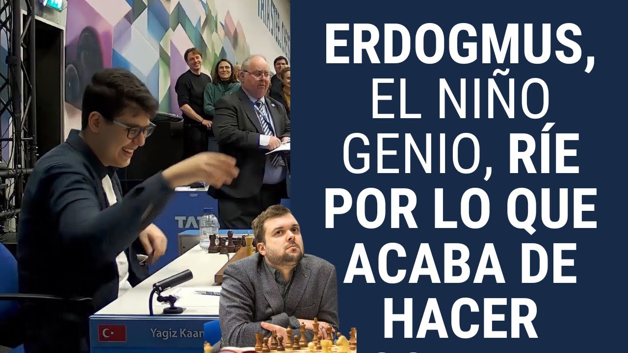 Erdogmus, el niño turco genio del ajedrez, ríe la última jugada de su rival