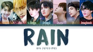 BTS - Rain (방탄소년단 - Rain) [Color Coded Lyrics/Han/Rom/Eng/가사] chords