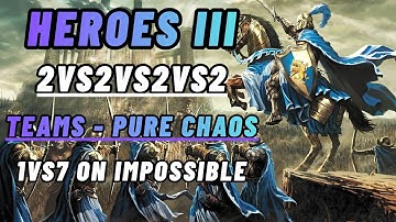 4 Teams, Zero Mercy: Pure Chaos in Heroes 3 HotA 2v2v2v2 Impossible Mode