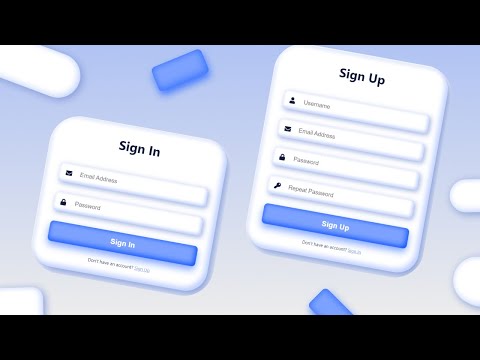 Claymorphism Sign In | Up Form Design | HTML, CSS,  JS