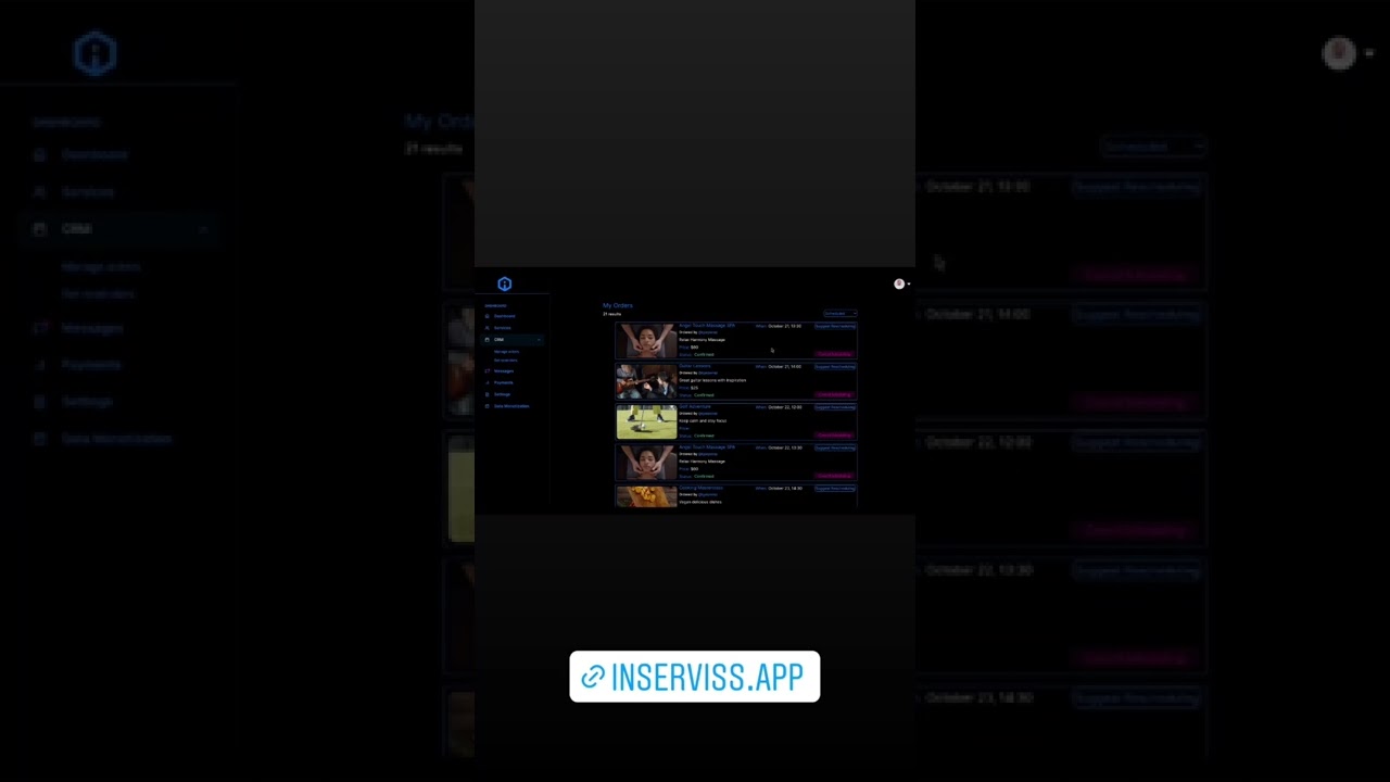 Inserviss Business Dashboard 