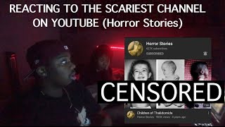 Reacting to the SCARIEST CHANNEL ON YOUTUBE😱 (Horror Stories)