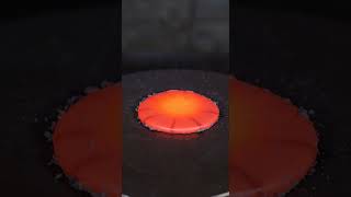 Hot red nut and bolts under 500 ton load #asmr #hydraulicpress #viral