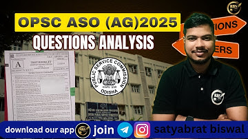 OPSC AG  ASO 2025 exam analysis | Previous Year Questions Discussion |
