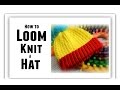 LOOM KNIT Hat for BEGINNERS Step by Step, All Sizes, Make Brim, Change Color, Rows Stitch | LoomaHat