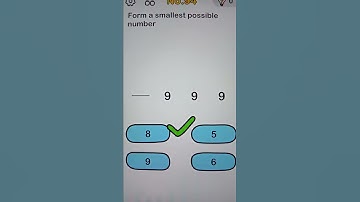 Brain Out Level 94 Form a smallest possible number