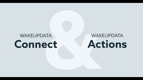 WakeupData product update June 2021