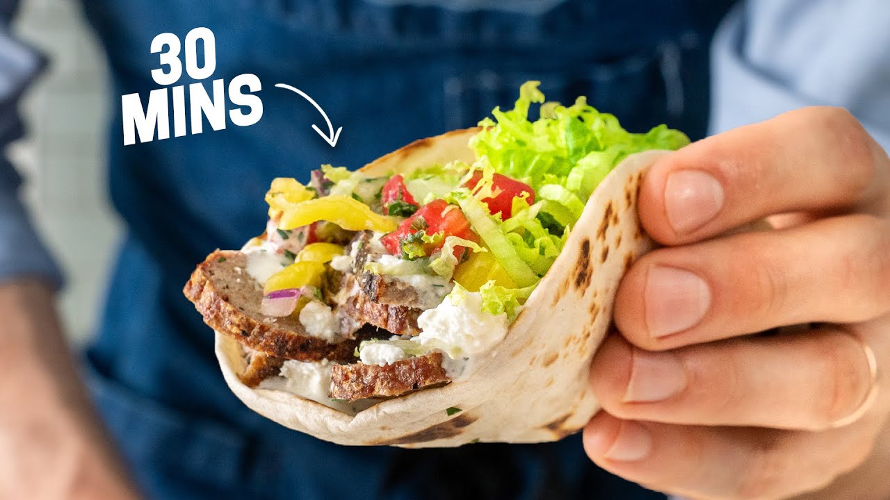 Salmon Gyro - The Best Gyro Sandwich Recipe (Video) - Key To My Lime