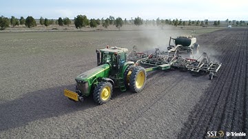 John Deere Sowing with Trimble FMX & Autopilot