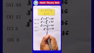 Exponential Equation (Math Problem)#shortfeed #algebra #exponents #equations #maths #index #tricks