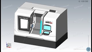Mastercam 2020 DMG NLX 2500 MACHINE SIMULATION