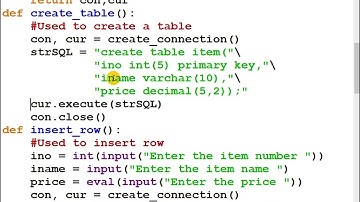 Python-MySQL connectivity: Menu driven program – 2: Part 4 of 4