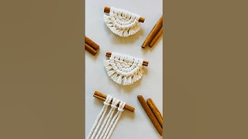 Beginner simple mini macrame half moon tutorial