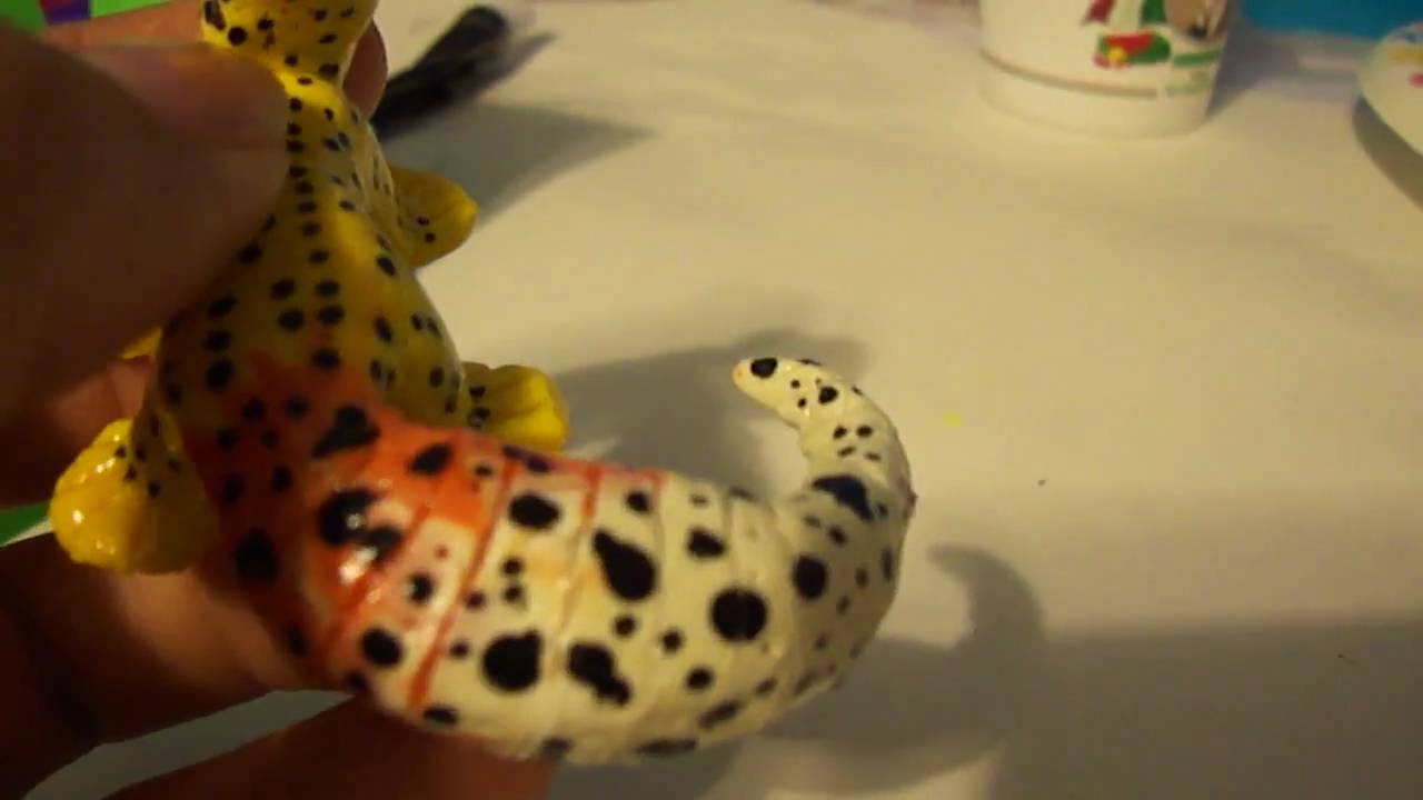 polymer clay Leopard Gecko - YouTube