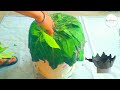 ideas design most creative flower pots/ Cement pots made of leaves