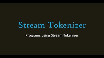 Stream Tokenizer | File Handling in Java | ISC Class 11