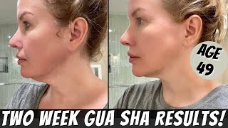 Neck Lift WITHOUT Surgery?! Incredible 2 Week Gua Sha Transformation