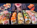 Asmr sushi  sashimi platter mukbang no talking eating sounds