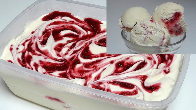 How to Make Raspberry Ice Cream without an Ice Cream Maker - Veena