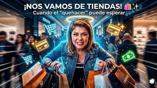 Cuando el "quehacer" puede esperar ¡Nos vamos de tiendas! 🛍️✨When the chores can wait going shopping